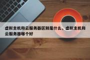 虚拟主机和云服务器区别是什么，虚拟主机和云服务器哪个好