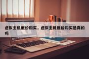 虚拟主机低价购买，虚拟主机低价购买是真的吗