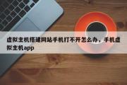 虚拟主机搭建网站手机打不开怎么办，手机虚拟主机app