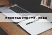 资费介绍怎么写范文图片免费，资费类型
